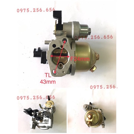 Chế hòa khí máy nổ 160=200 mini