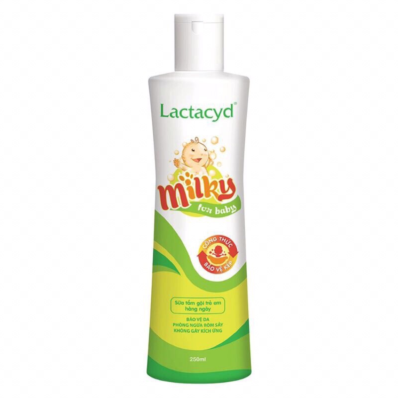 Sữa tắm gội Lactacyd milky 250ml