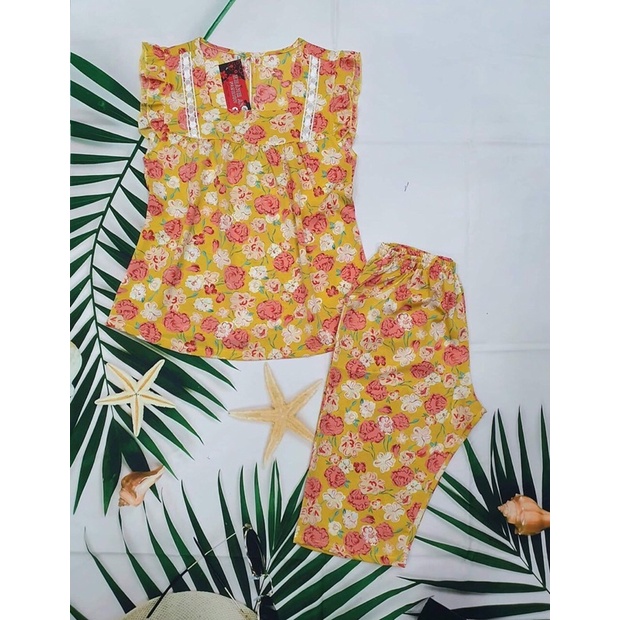[40kg - 80kg] Đồ Bộ Mặc Nhà, Đồ Bộ Lửng Mango Bigsize