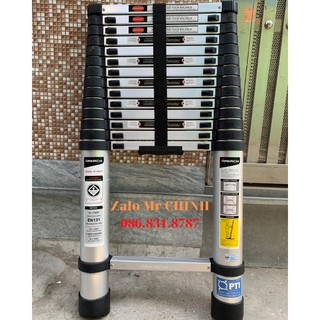 [ Hàng Loại 1 -  4 MÉT 4 ] THANG NHÔM RÚT GỌN CAO CẤP HAKACHI HT440CP - 4M4 - BH 24 THÁNG. BẢO HIỂM 2 TỈ ĐỒNG. MỚI NHẤT