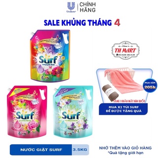 XẢ LỖ Nước Giặt Surf Túi Nắp Xoáy Hương Nước Xả Vải Mới 3.3kg