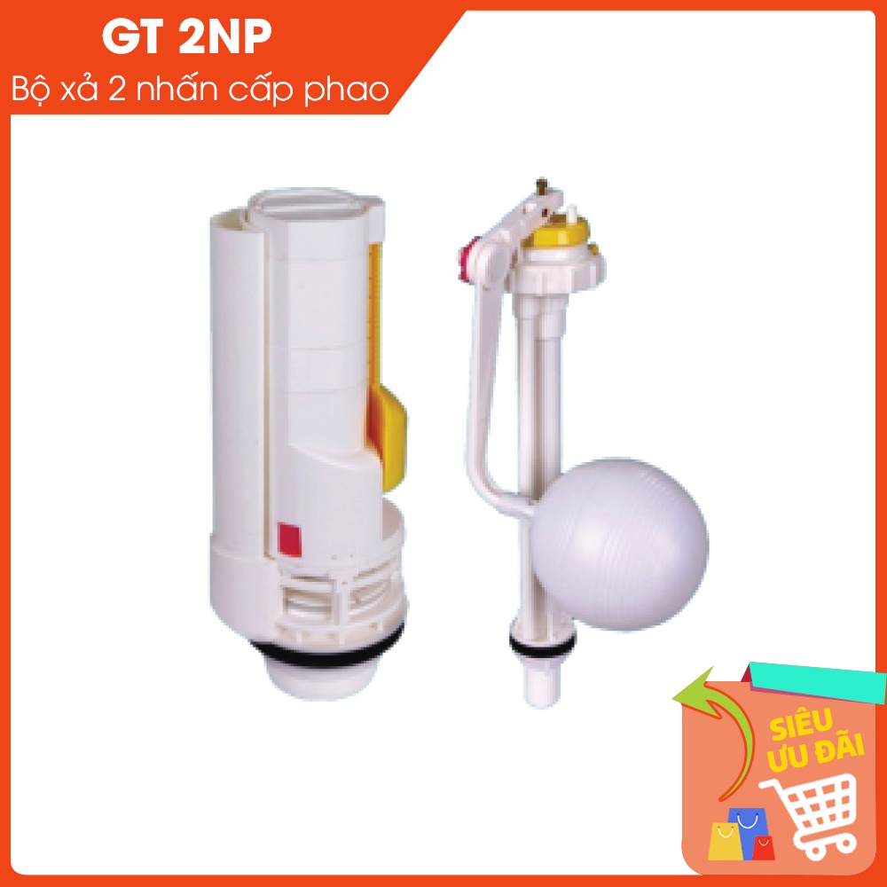 Bộ xả 2 nhấn cáp phao thay thế cho các loại bàn cầu ở Việt Nam - GT2NP