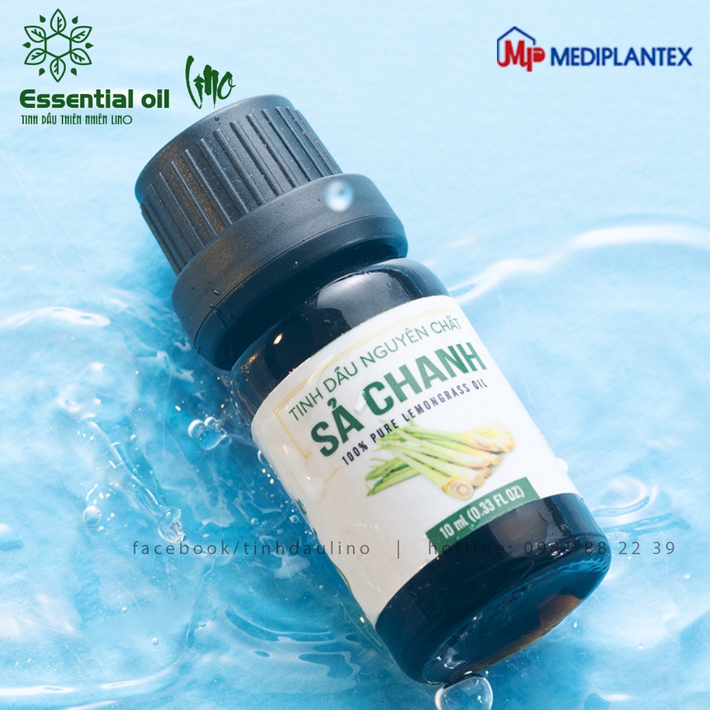 Tinh dầu Sả Chanh LINO lọ 10ml, tinh dầu thiên nhiên nguyên chất dùng xông phòng, thơm phòng, đuổi muỗi, côn trùng