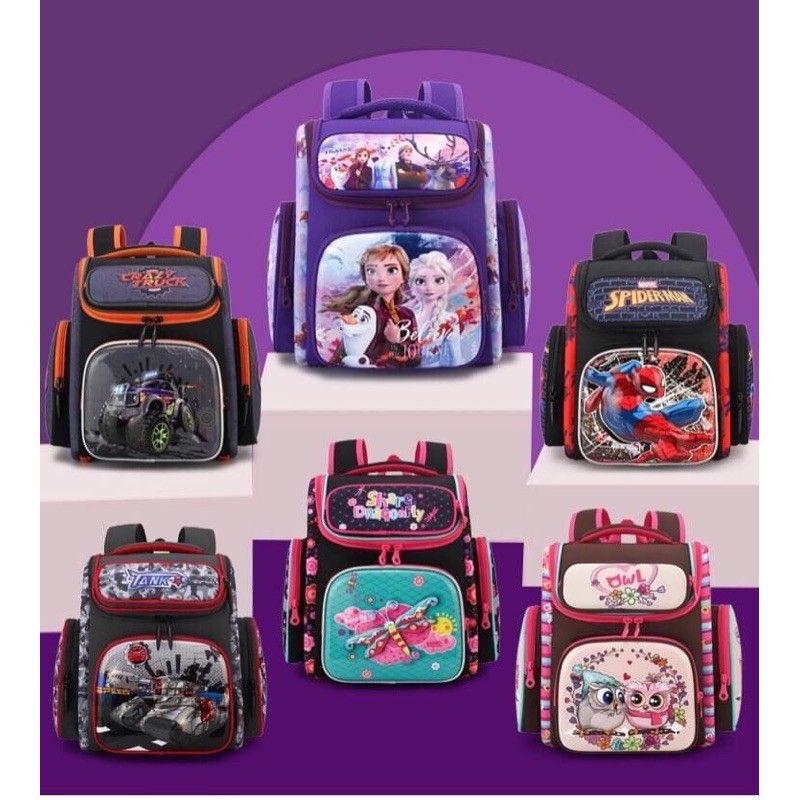 Ba lô chống gù siêu xịn đủ màu, hình cho các bé từ 7-14 tuổi