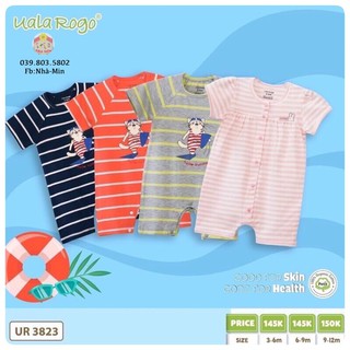 Body cộc tay ularogo in hình kẻ-hàng sale