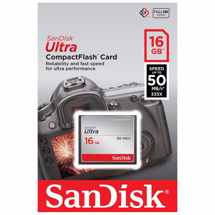 Thẻ nhớ CF Sandisk Ultra 16Gb 50Mb-s