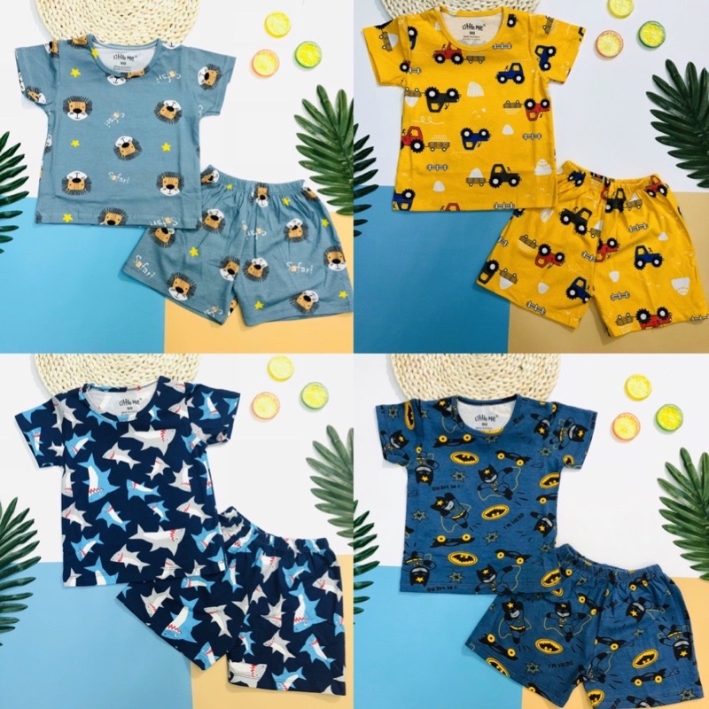 Sale bộ bé trai littwe me mềm mát co giãn 4 chiều