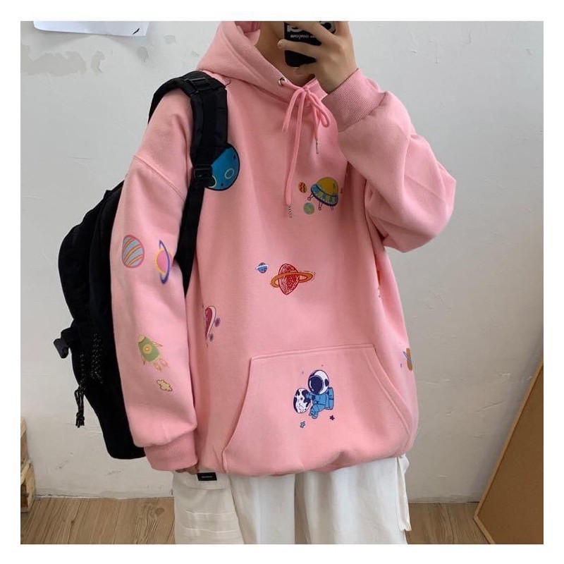 Áo Hoodie Nỉ Bông PLANET màu XÁM XANH/TRẮNG/HỒNG 🚀/Nam nữ unisex/FREESHIP ❤️ | BigBuy360 - bigbuy360.vn