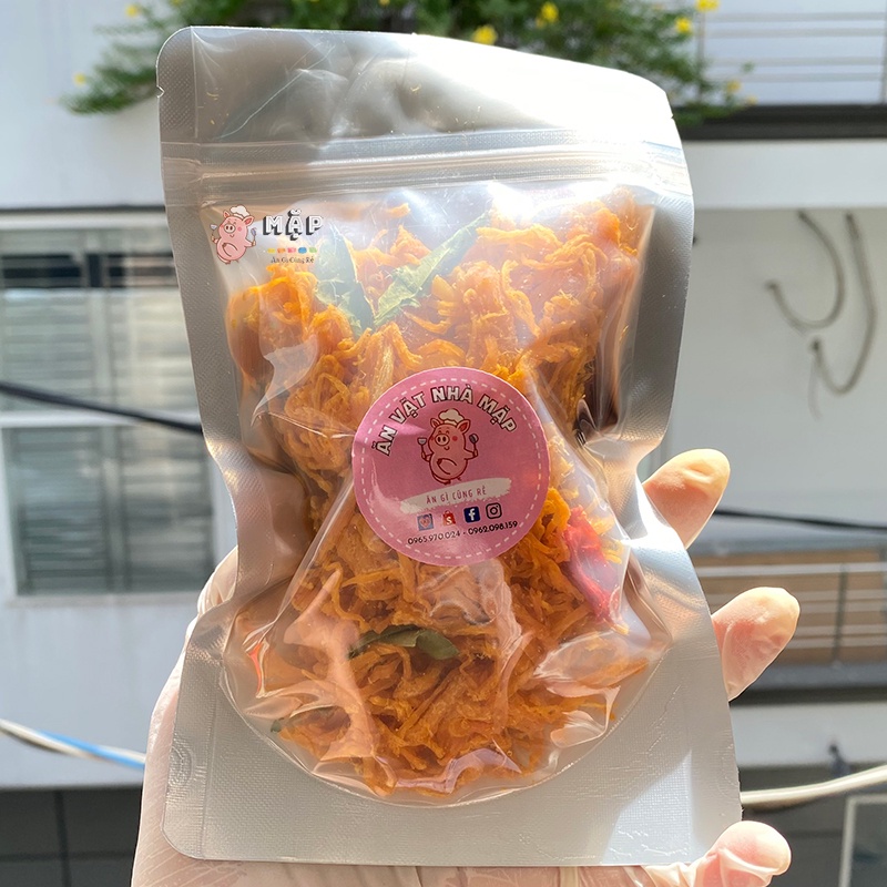 Khô Gà Bơ Tỏi - Khô Gà Lá Chanh Sấy Loại Ngon Túi Zip 100g