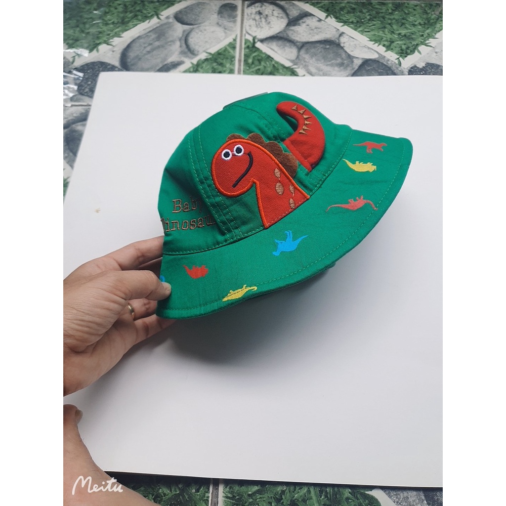 Mũ vành cho bé trai bé gái từ 6 tháng đến 18 tháng họa tiết hình khủng long mùa hè đáng yêu xinh xắn