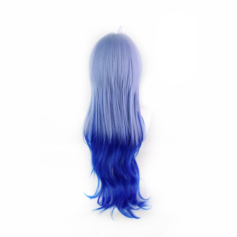 Genshin Impact Ganyu Gradient Blue Long Wig Cosplay Coser Synthetic Halloween