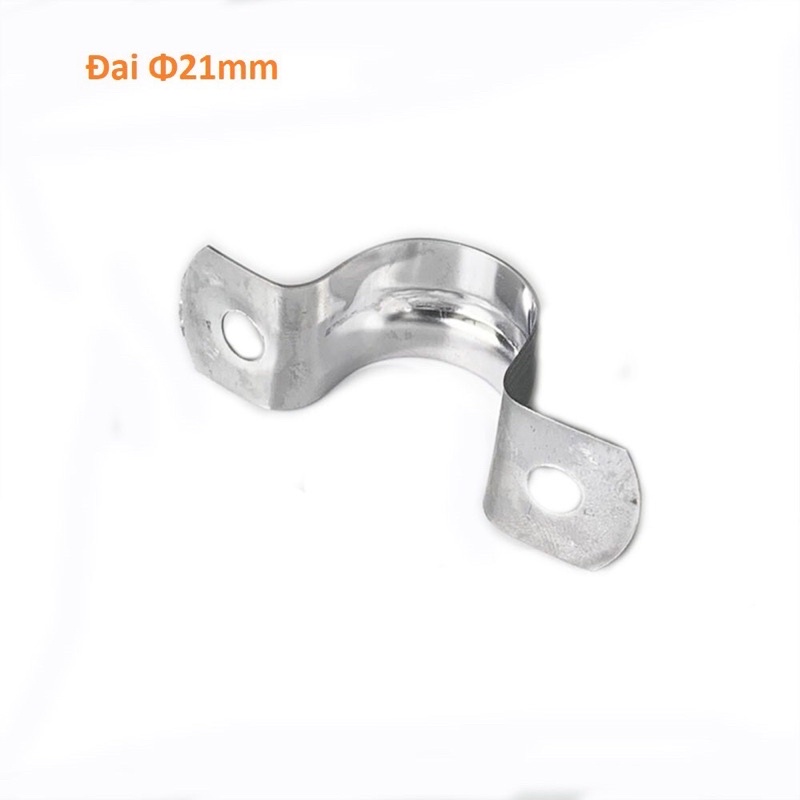 2 Đai ôm ống inox, cùm omega, cùm treo ống nước phi 21 và 27