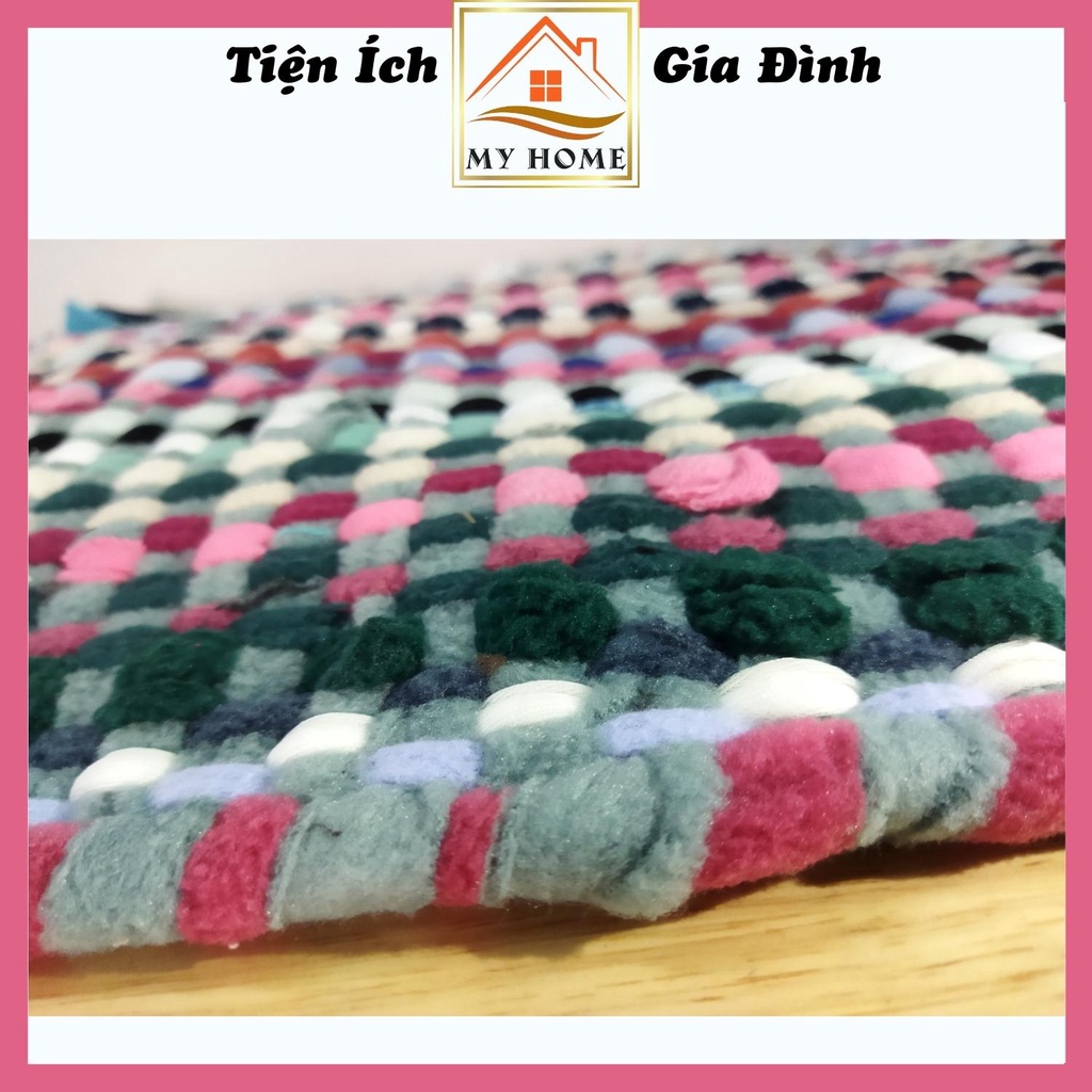 Thảm lau chân bằng vải thun, thảm chùi chân thấm hút nước tốt giá rẻ sử dụng cho nhà bếp, kích thước 35*55cm