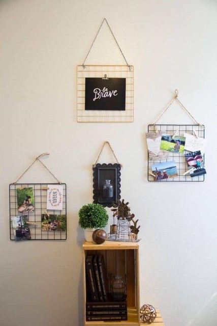 (Sẵn) Lưới sắt decor treo ảnh | BigBuy360 - bigbuy360.vn