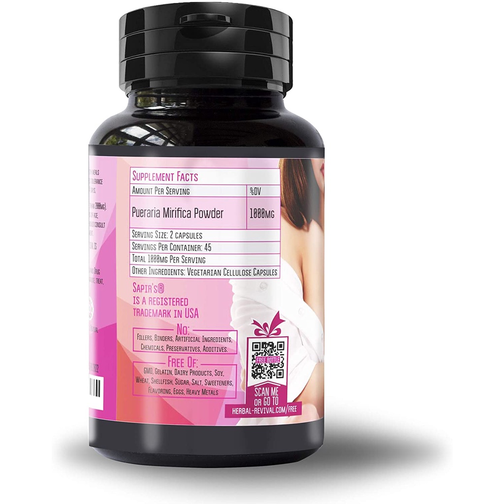 Pueraria Mirifica 2000mg 90v - Viên Uong Nở Ngực - Đẹp Da & Tóc