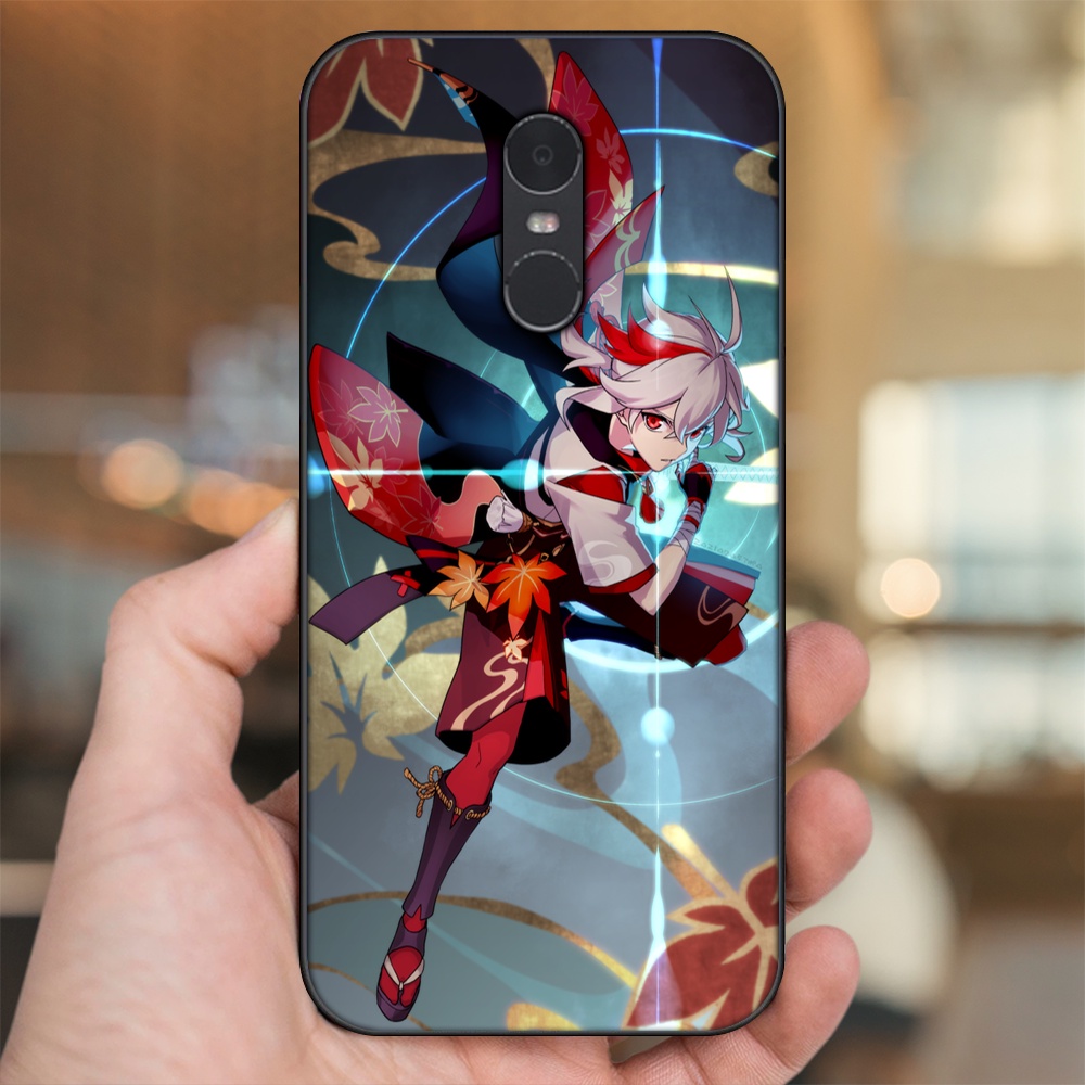 Ốp lưng Xiaomi Redmi Note 4, Note 4x viền đen in hình Kazuha Genshin Impact