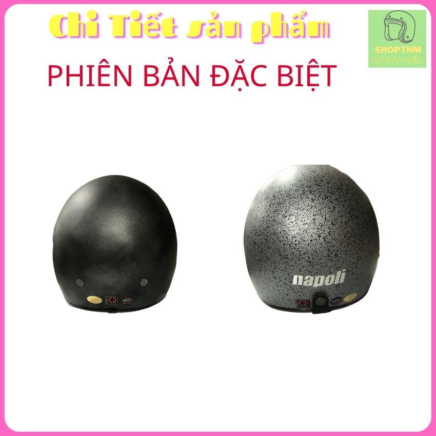 Mũ Bảo Hiểm 3/4 đầu Napoli phiên bản Tem Đặc biệt nhiều màu chính hãng, Nón bảo hiểm 3/4 đầu Napoli bảo hành 12 tháng.