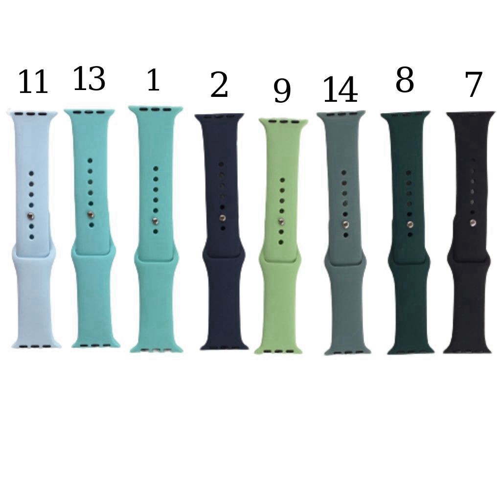 Dây Đồng Hồ Thông Minh ⚡ Dây Ép Pồ Watch Silicon 15 Màu - Hot Trend Series 6/5/4/3/2/1 38mm/40mm &amp; 42mm/44mm - bb.case99