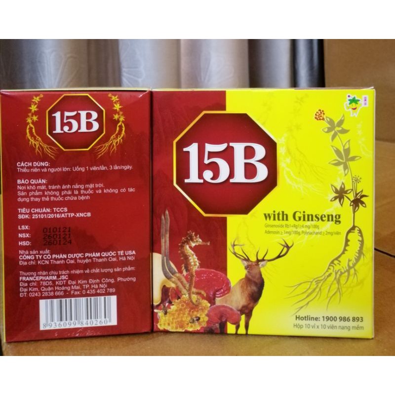 Viên uống bổ sung Vitamin 15B ginseng 100 viên