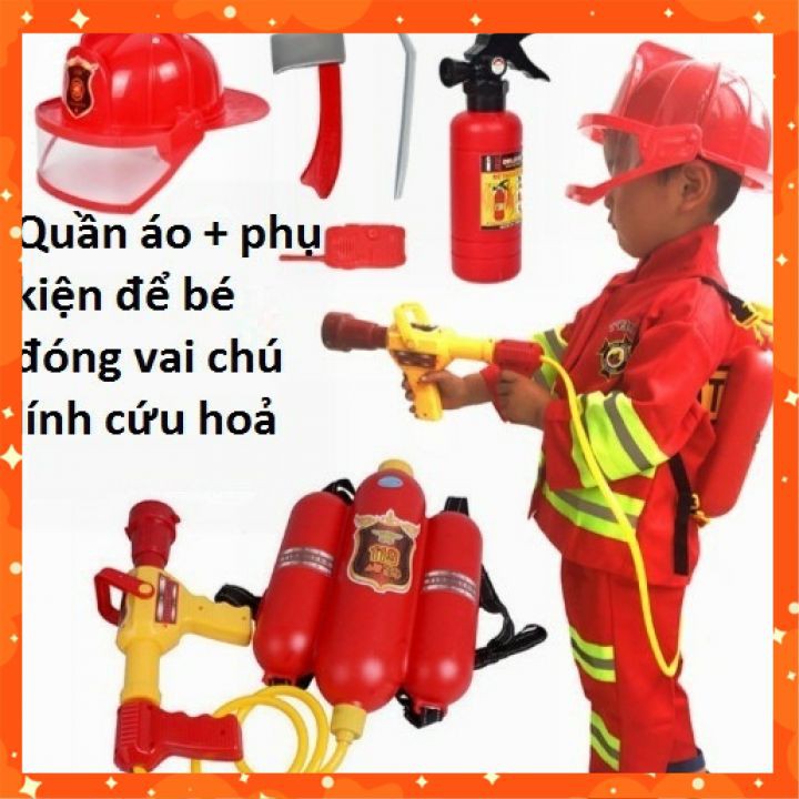 Đồ chơi bé làm lính cứu hoả chuyên nghiệp