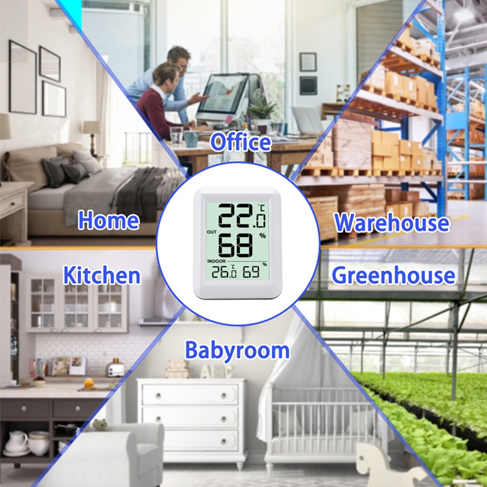 DIYMORE Đồng Hồ Đo Nhiệt Độ Và Độ Ẩm Không Dây Diy 433 MHz