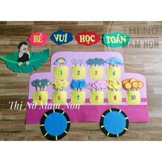 Góc bé vui học toán, góc toán học, đồ dùng mầm non