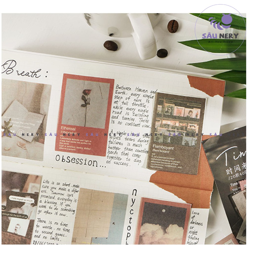 [SALE XẢ HÀNG] Sâu Nery - SN38 - Set 40 miếng dán sticker decor trang trí Time Letter Series INFEEL ME | BigBuy360 - bigbuy360.vn