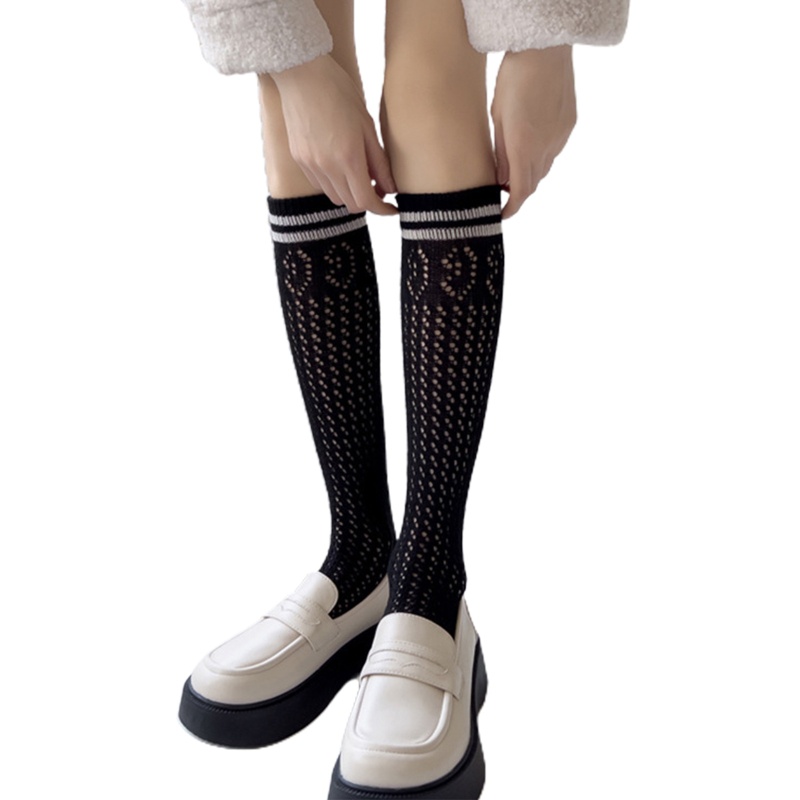 Vớ Dài Giữ Ấm Chân Thiết Kế Đục Lỗ Phong Cách Lolita