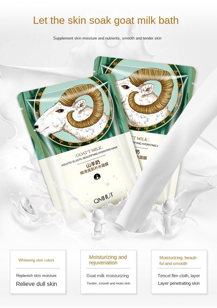 Mặt nạ ngủ sữa dê QMHUT giữ ẩm làm trắng da mặt nạ loại bỏ mụn đầu đen hàng nội địa Trung Quốc | BigBuy360 - bigbuy360.vn