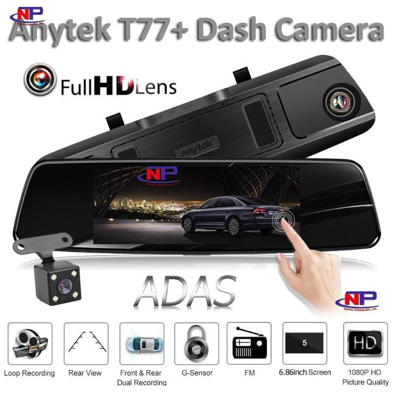 Camera hành trình Anytek T77+ Quay hai mắt trước sau Full HD 1920x1080P