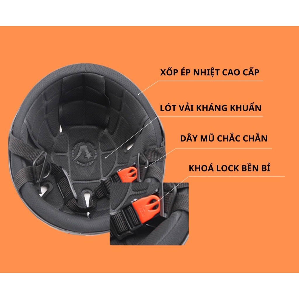 Mũ Bảo Hiểm Phượt Có gắn Tai Thú