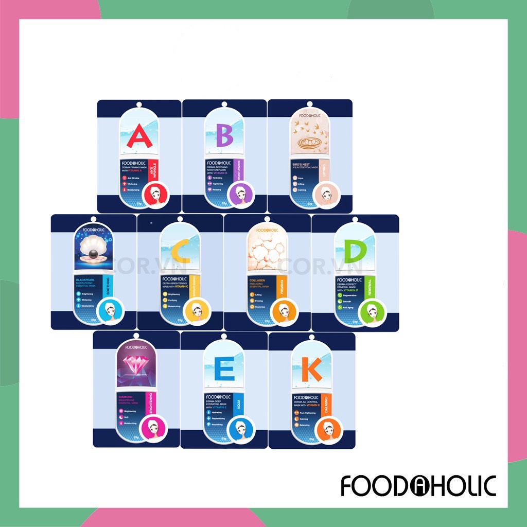 Mặt nạ giấy dưỡng da Foodaholic Hàn Quốc