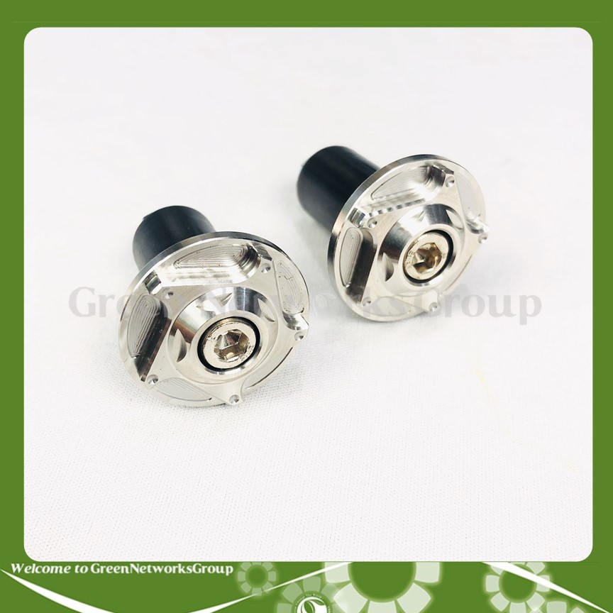 Gù tay lái Ngôi Sao CNC dành cho xe máy ( màu Inox &amp; màu Titan ) Greennetworks