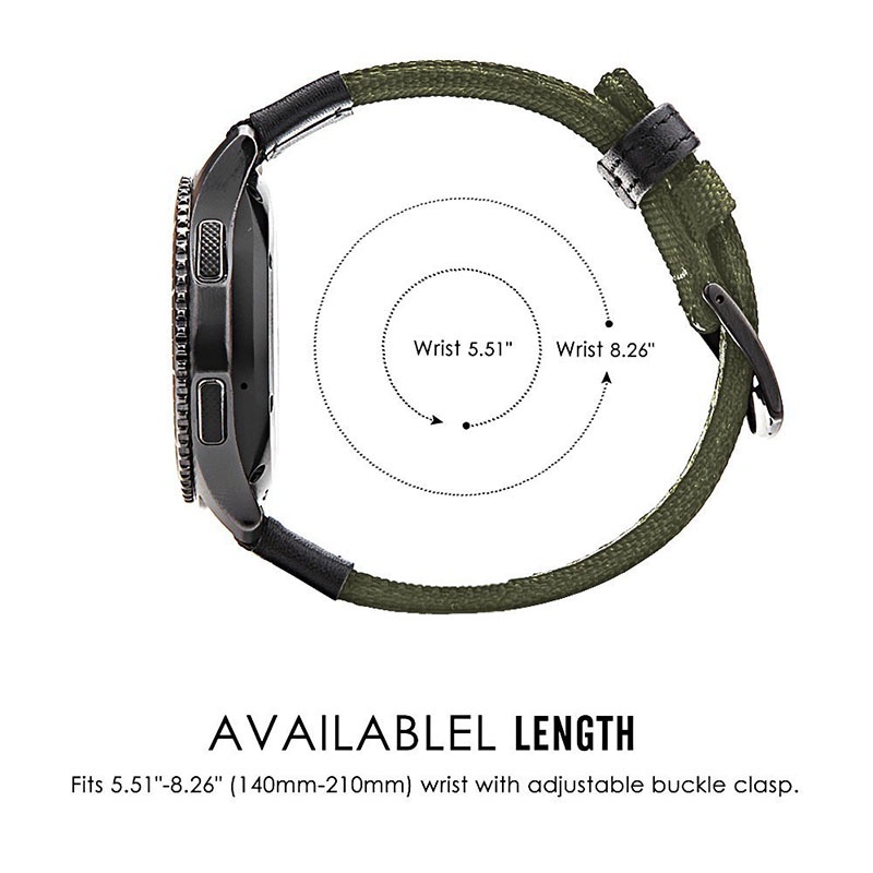 Dây Đeo Vải Nylon Tháo Lắp Nhanh Thay Thế Cho Đồng Hồ Samsung Galaxy Watch 42mm 46mm 20mm 22mm