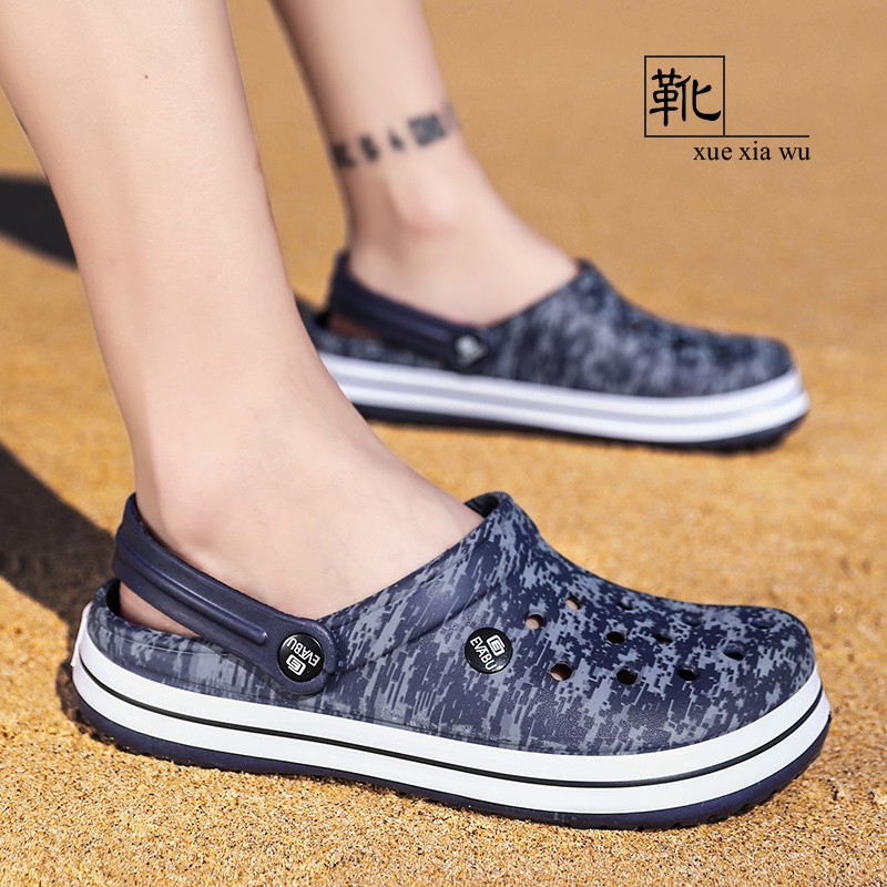 Giày Crocs Size Lớn Họa Tiết Rằn Ri Cá Tính / Size 39-45