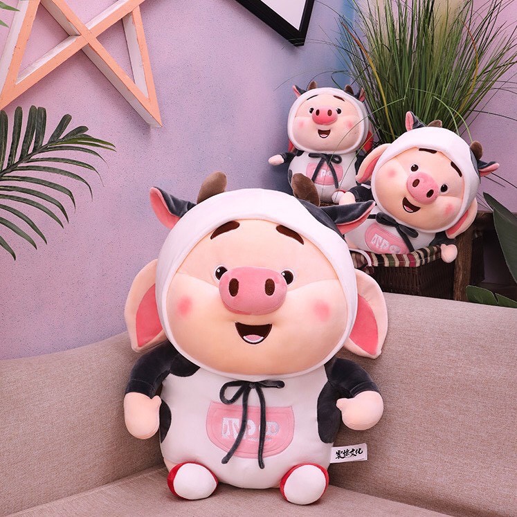 Gấu Bông Heo Sữa - Gấu Bông Cosplay Kích Thước Thực 64 cm