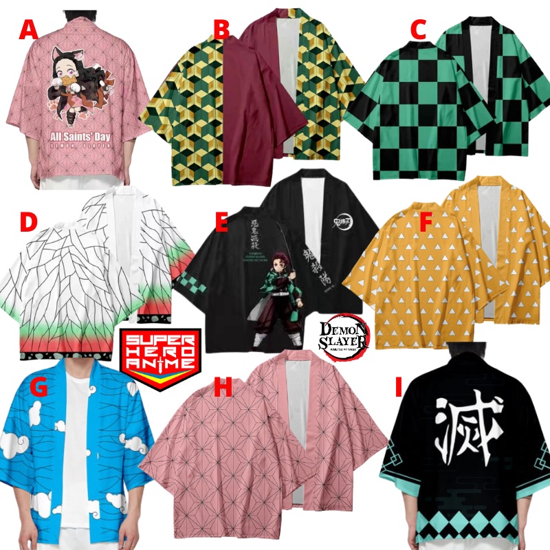Bộ Đồ Kimono Hóa Trang Nhân Vật Anime Demon Slayer Nhật Bản Dành Cho Trẻ Em Và Người Lớn