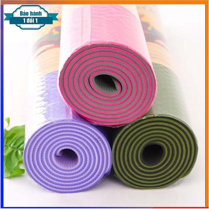 [ Gía siêu rẻ ] THẢM TẬP YOGA TPE CAO CẤP 2 LỚP 6MM ALS