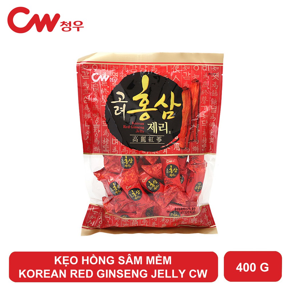 KẸO HỒNG SÂM MỀM KOREAN RED GINSENG JELLY CW 400 GRAM