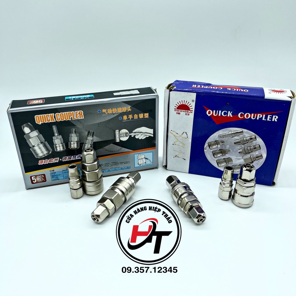 Đầu nối nhanh dây hơi - đầu nối hơi máy nén khí - Bộ đầu nối khí nén BND-RE