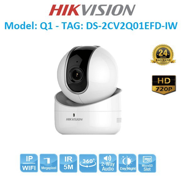 Camera IP Wifi HIK VISION Q1 720P (DS-2CV2Q01EFD-IW) CHÍNH HÃNG