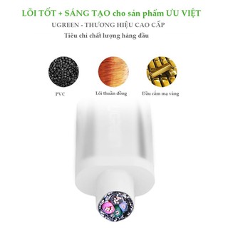 Cáp sạc MicroUSB Ugreen 0.5m US134 10828 (Trắng)