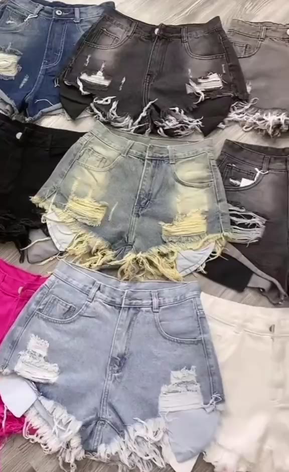 QUẦN SHORT JEANS ĐÙI TÚI LỒI THÒNG RÁCH TUA RUA | BigBuy360 - bigbuy360.vn