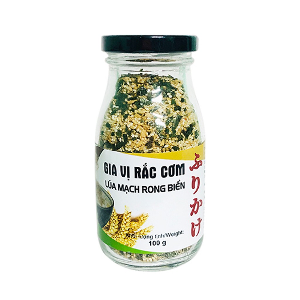 Gia Vị Rắc Cơm Lúa Mạch Rong Biển Chai Thủy Tinh 100G