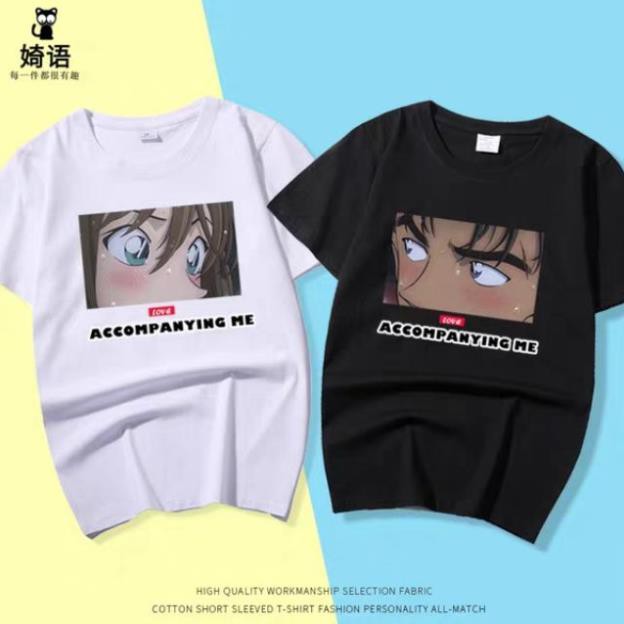 Áo Thun Tay Lửng Thám Tử Lừng Danh Conan, Áo Thun Couple Sonoko x Makoto