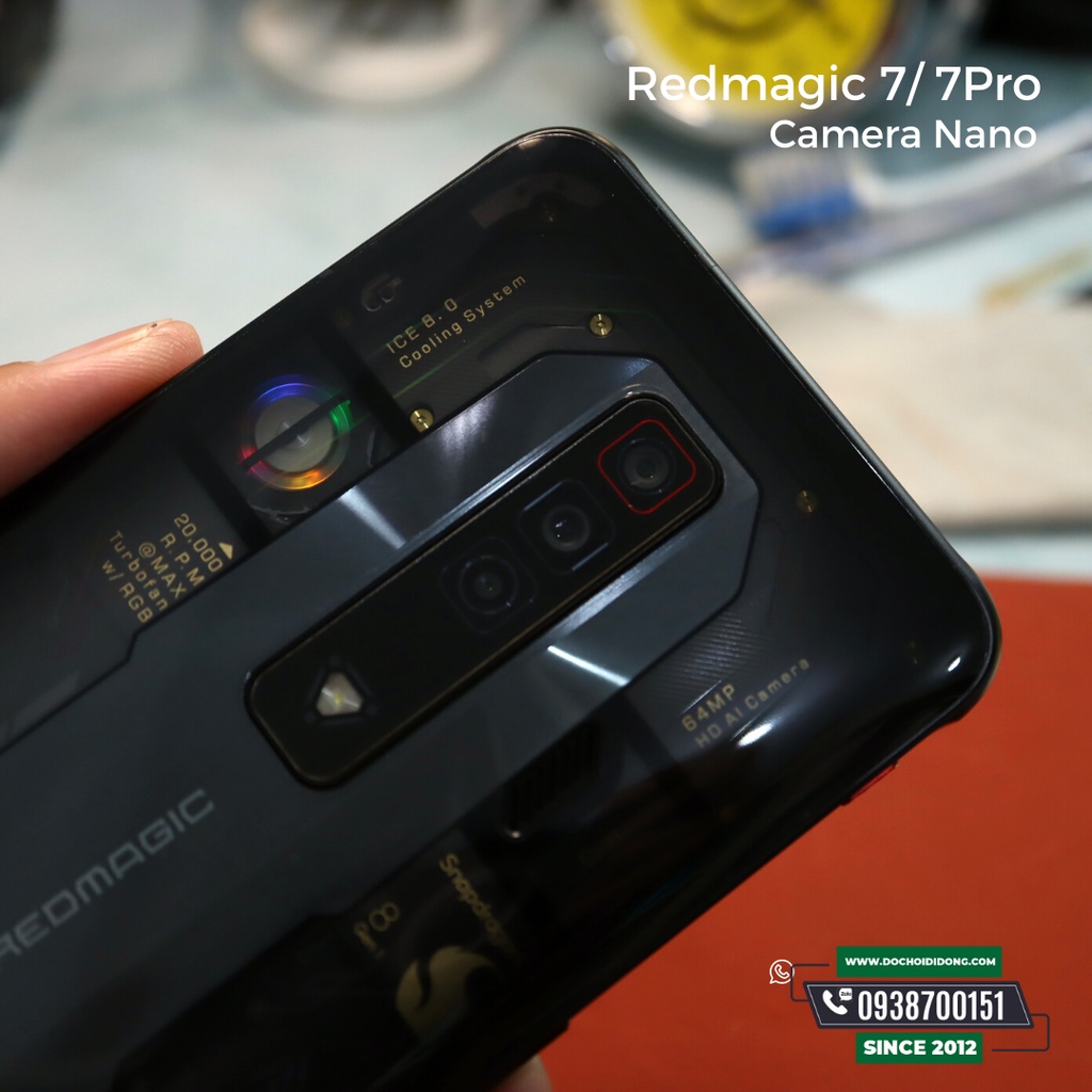 Miếng dán bảo vệ camera Red Magic 7/ 7 Pro tăng cường lực chống vỡ nguyên liệu nhựa nano cao cấp