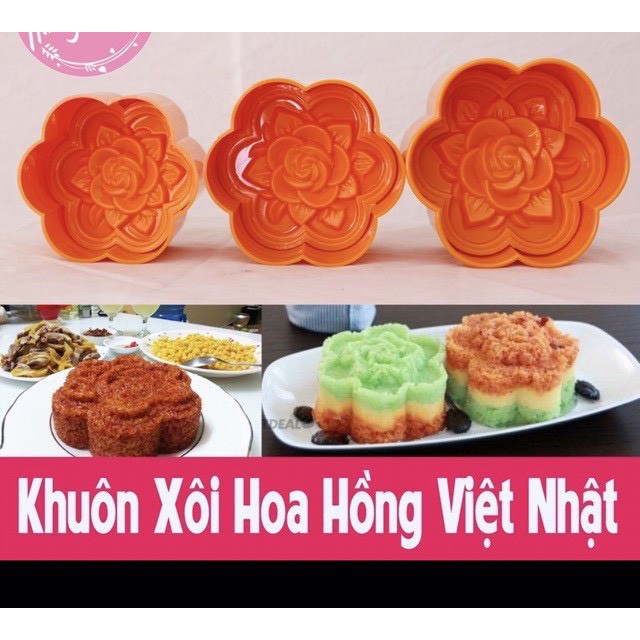 Khuôn xôi hình bông hoa hồng Đủ size siêu đẹp