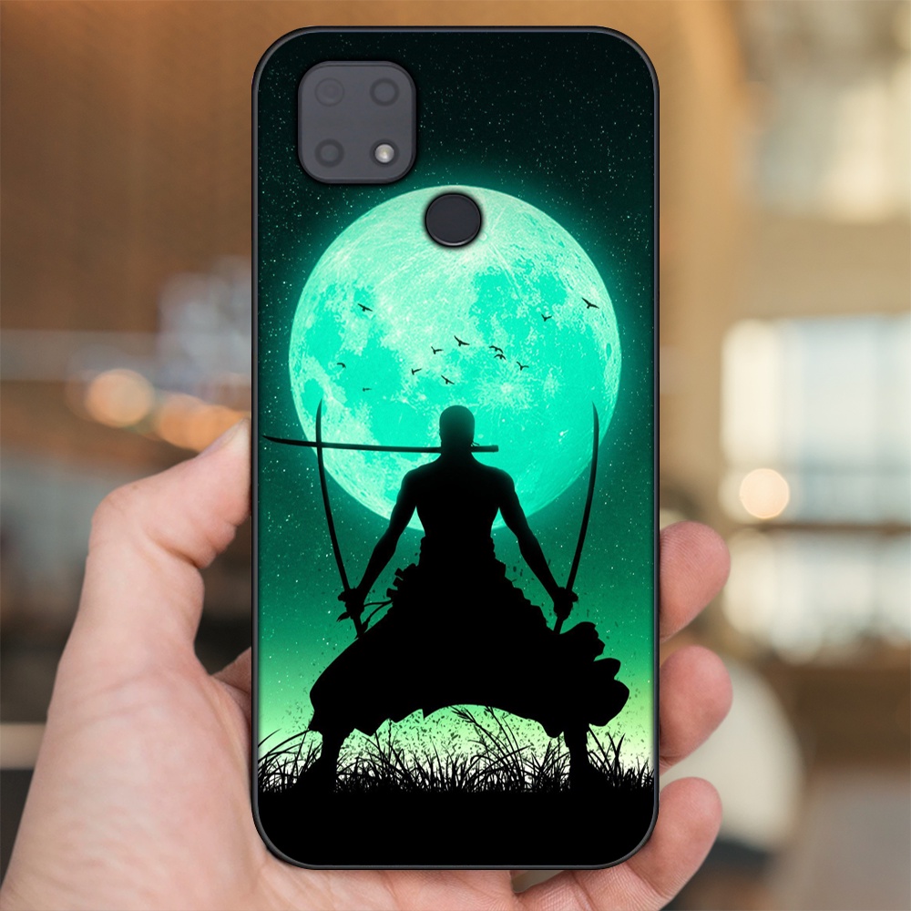 Ốp lưng Xiaomi Redmi 10C viền đen in hình Zoro One Piece