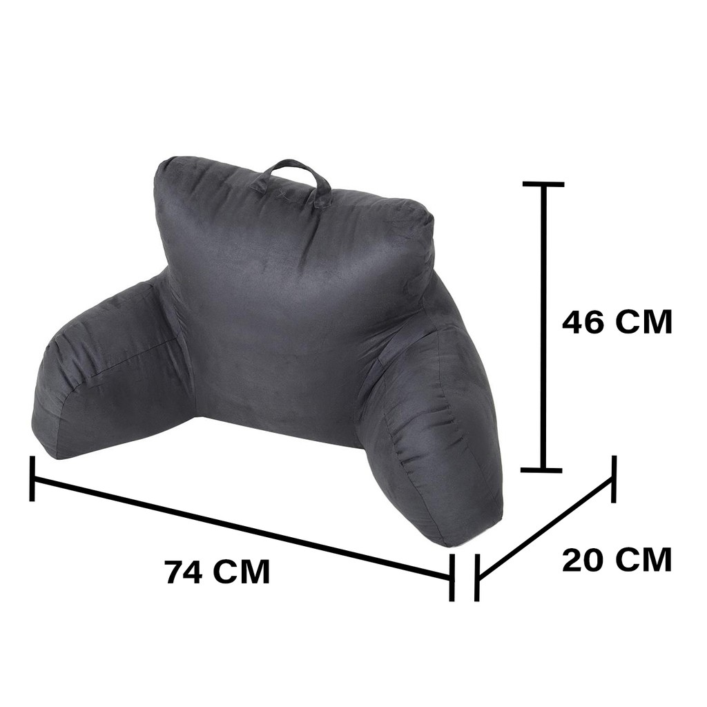 HomeBase HLS đệm ngồi ghế lười có tay vịn êm ái mềm mại Thái Lan 45x73 cm xám