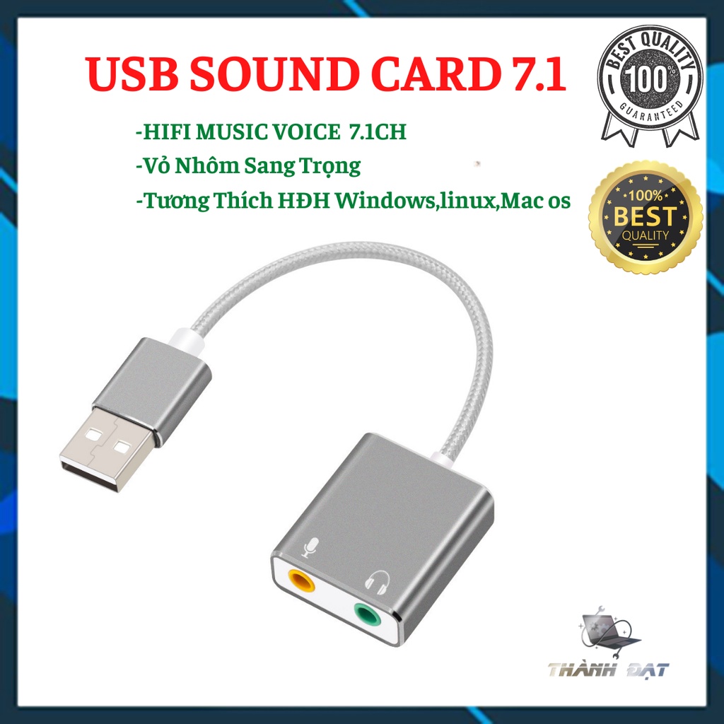 USB Sound card âm thanh HIFI Magic Voice 7.1 CH.âm thanh hay,hình thức sang trọng